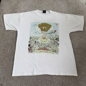 Vintage 90s Green Day Dookie Shirt Mens XL White Tee T-Shirt Brockum Worldwide